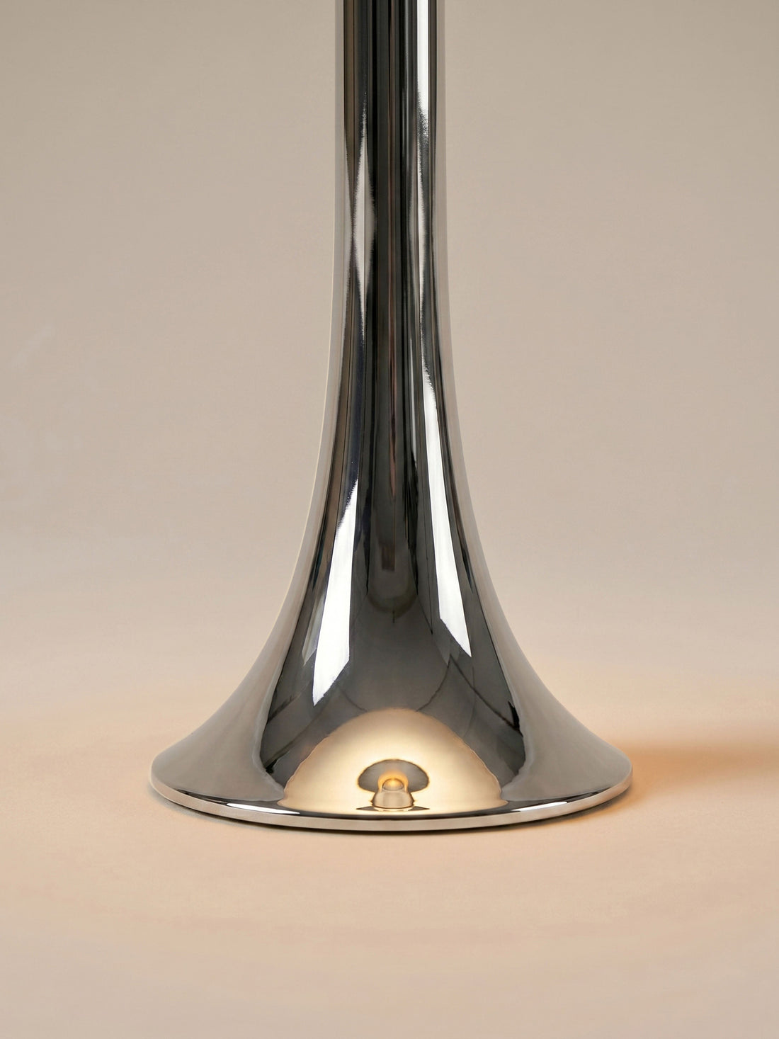 Nova Large Portable Lamp | Chrome & Dark Blue image 4