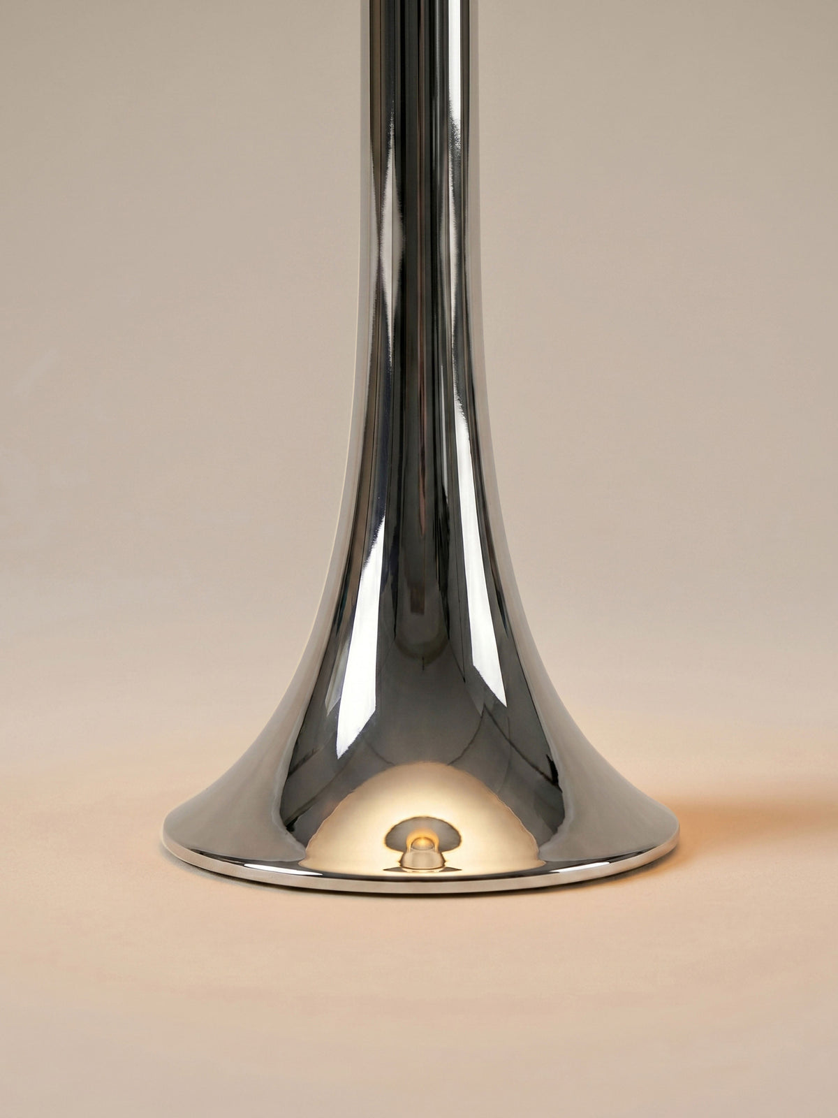 Nova Large Portable Lamp | Chrome & Burgundy Shade image 4