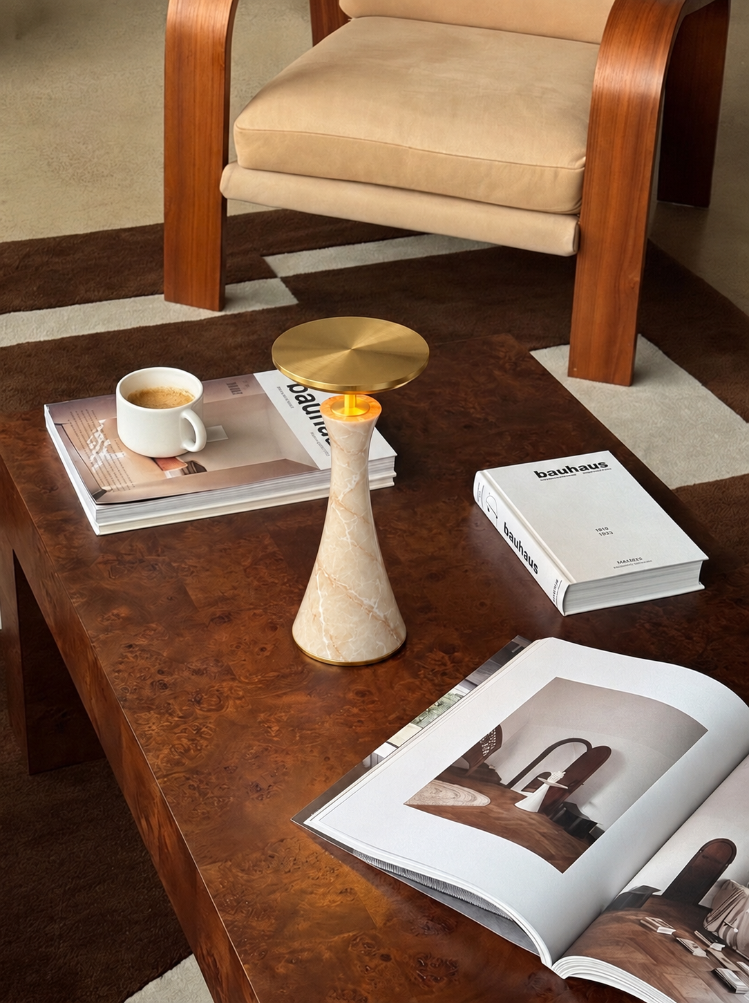 Vittorio Lamp | Ivory & Gold — product view 5