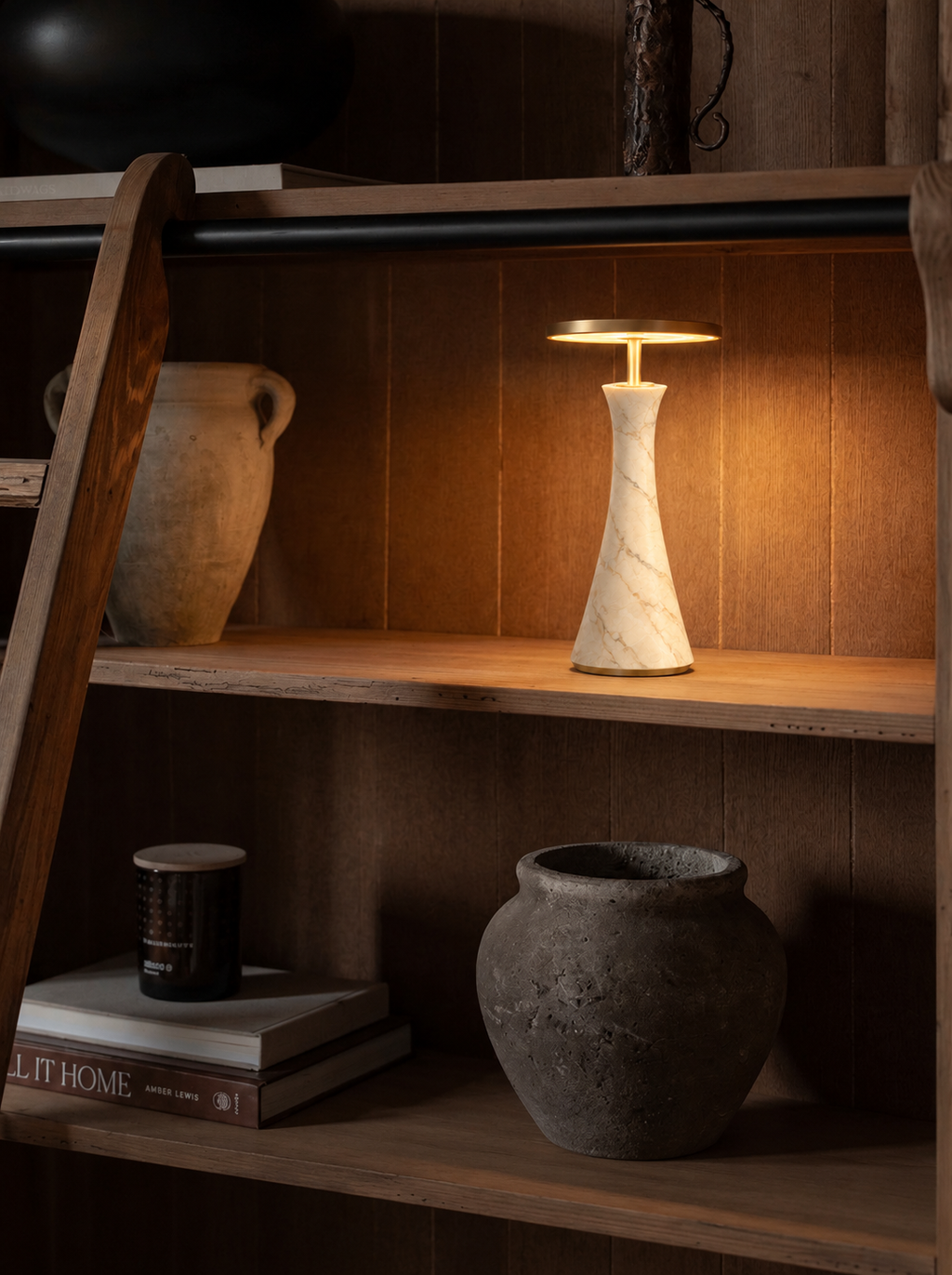 Vittorio Lamp | Ivory & Gold — product view 6